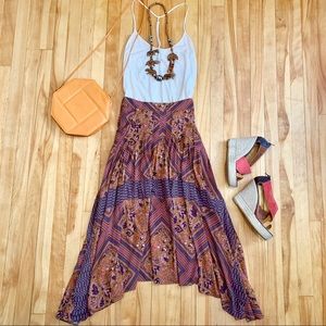 Free People Printed Paradise midi skirt